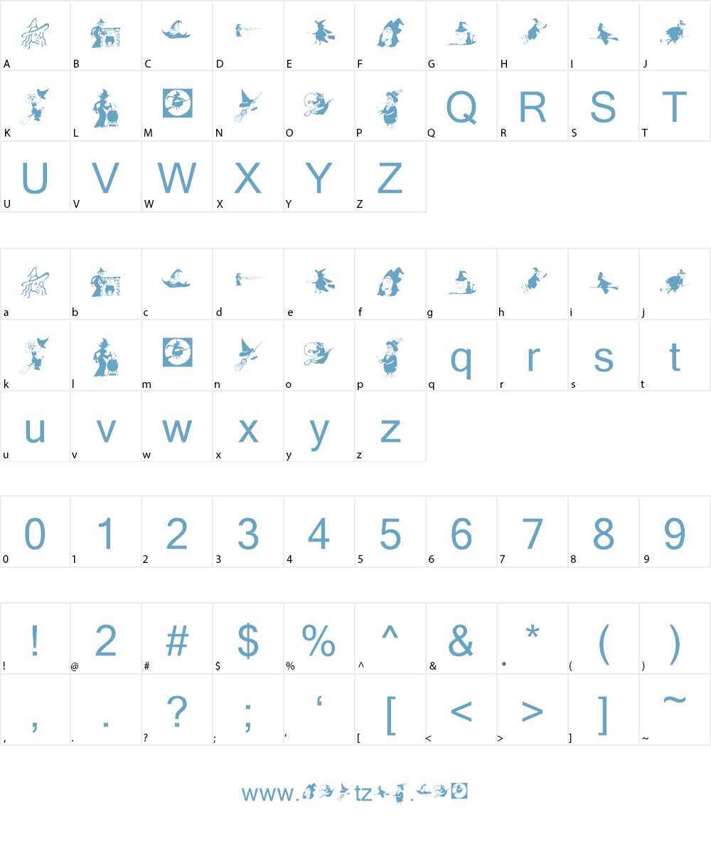 KR Oh Witchy Poo! Font Character